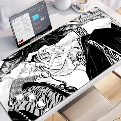 HD 60x30CM Black Anime Jujutsu Kaisen XXL Mouse Pad Gojo Satoru Mouse Pads Computer Gaming Peripheral PC Accessories Desk Mat