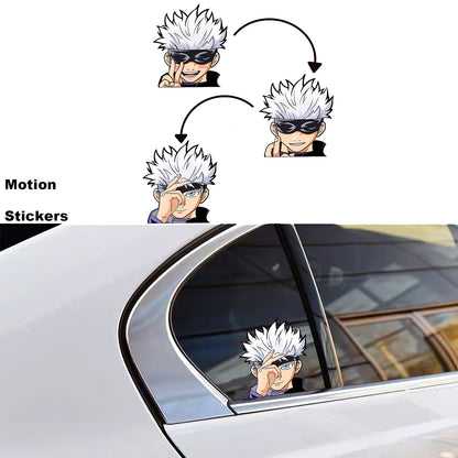 3D Motion Stickers Gojo Satoru Anime Jujutsu Kaisen Stickers Waterproof Car Stickers, Stickers for Laptop