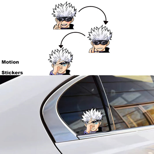 3D Motion Stickers Gojo Satoru Anime Jujutsu Kaisen Stickers Waterproof Car Stickers, Stickers for Laptop