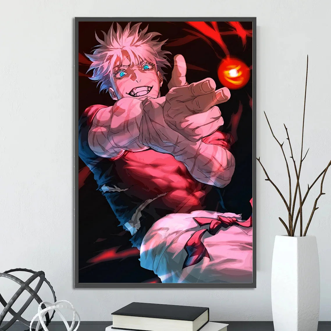 Jujutsu Kaisen Gojo Satoru Self-adhesive Poster Figures Home Decoration Anime Wallpaper Painting Wall Art Bedroom Cartoons Decor