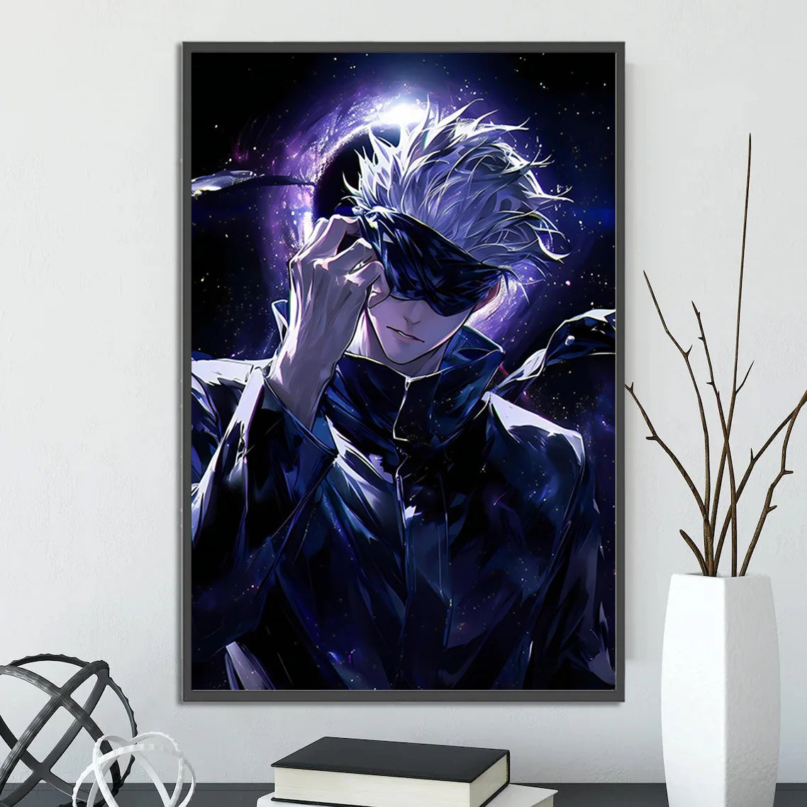 Jujutsu Kaisen Self-adhesive Poster Home Decoration Anime Figures Painting Wall Art Bedroom Cartoons Decor Gojo Satoru Wallpaper