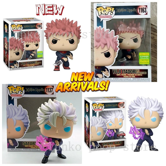 2026 Funko Pop Jujutsu Kaisen Yuji Itadori #1163 #1885 Satoru Gojo #1137 Nobara Kugisaki 1884 Vinyl Action Figure Model Toy Gift