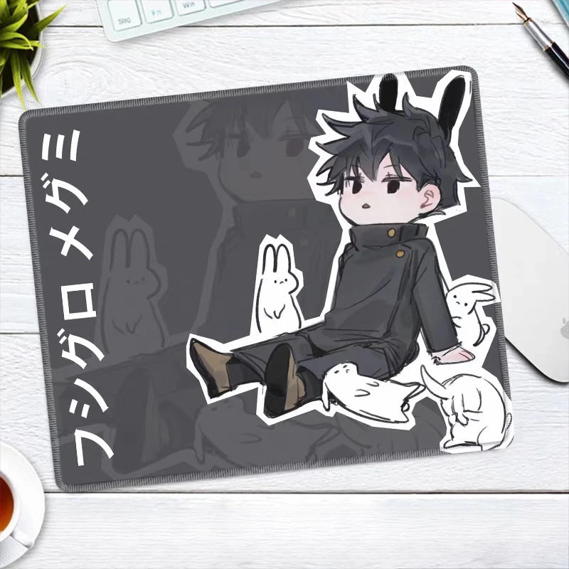 Premium Anime Jujutsu Kaisen Gojo Satoru Leather Mouse Pad Ryomen Sukuna Fushiguro Megumi E-sports Table Mat Small Keyboard Pad