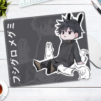 Premium Anime Jujutsu Kaisen Gojo Satoru Leather Mouse Pad Ryomen Sukuna Fushiguro Megumi E-sports Table Mat Small Keyboard Pad