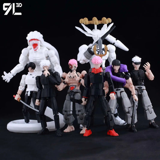 9L3D Printed Anime Jujutsu Kaisen Sukuna Yuji Yuta Satoru Gojo Lucky Dummy 13 Movable Shapeshift Action Figures Mannequin Toys - Jujutsu Kaisen Merch - Free Shipping Buy Now