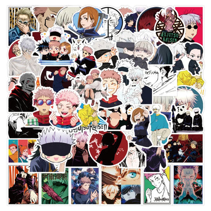 51-73pcs Set Jujutsu Kaisen Anime Itadori Yuji Gojo Satoru Geto Suguru Figures Cute Cartoon Diy Stickers Fans Peripheral Gift