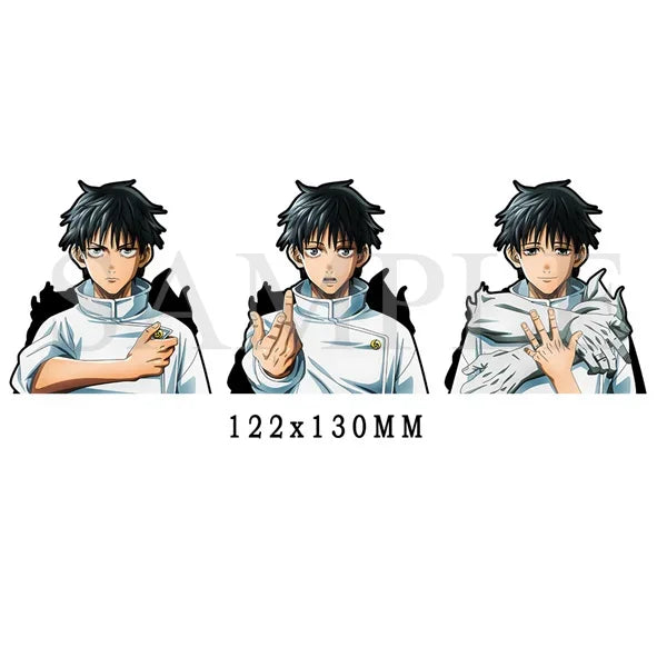 Jujutsu Kaisen Series Combination Complete Works 3D Gradient Car Stickers Anime Peripherals Suitable for Car Notebooks, Etc.