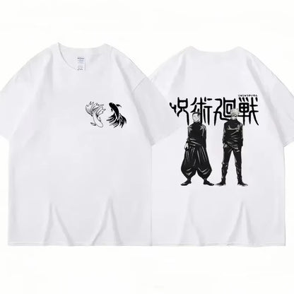 2025 Japanese Anime Jujutsu Kaisen T-shirt Satoru Gojo Geto Suguru Manga Graphic Tees Casual Harajuku Hip Hop Men Women Tops - Jujutsu Kaisen Merch - Free Shipping Buy Now