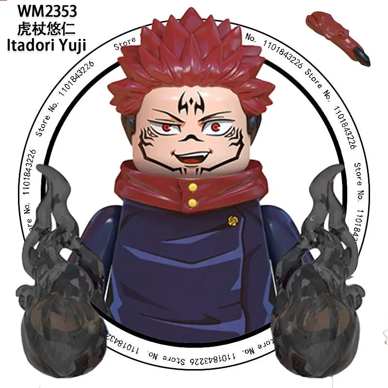 Jujutsu Kaisen Bleach Building Blocks Itadori Yuji Gojo Satoru Ryomen Sukuna Mini Action Figure Accessories Christmas Gifts