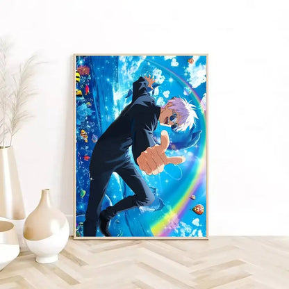 1PC Jujutsu Kaisen G-Gojo S-Satoru Poster  Self-adhesive Art Waterproof Paper Sticker Coffee House Bar Dorm Room Wall Decor