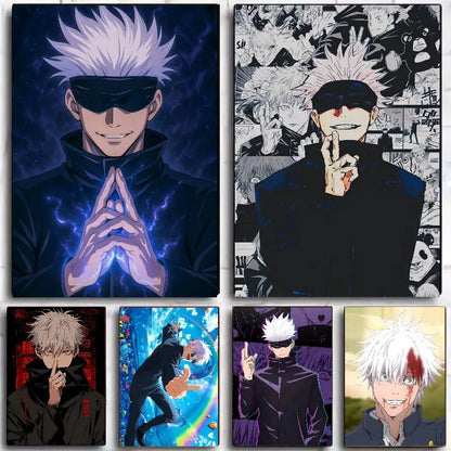1PC Jujutsu Kaisen G-Gojo S-Satoru Poster  Self-adhesive Art Waterproof Paper Sticker Coffee House Bar Dorm Room Wall Decor