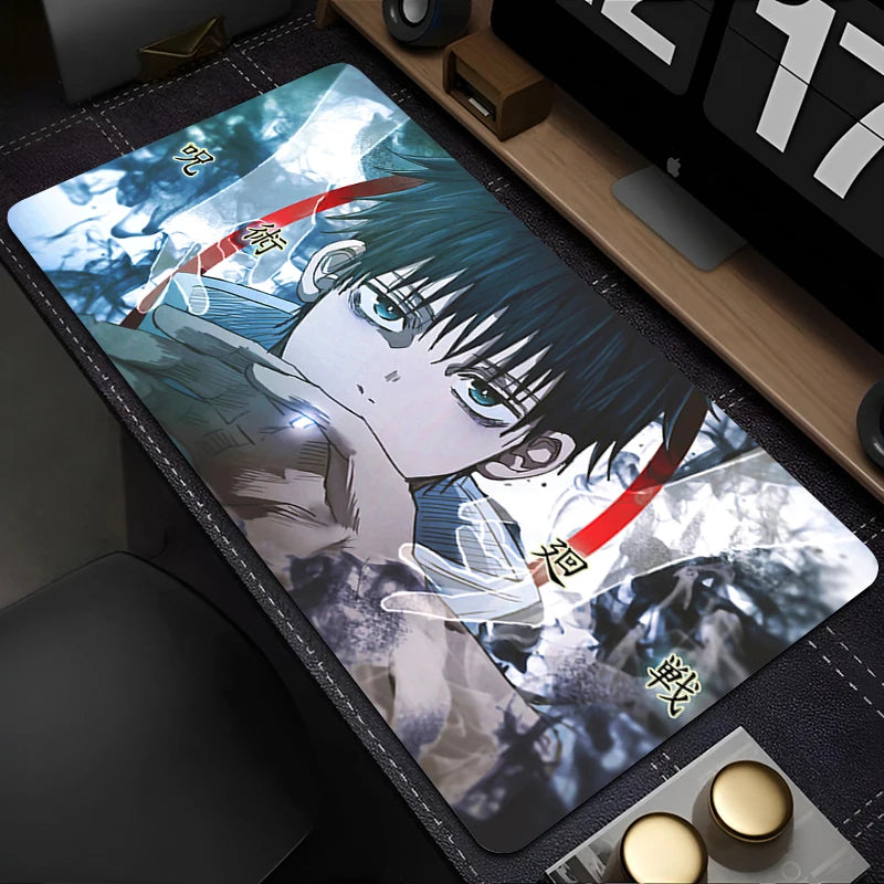 Japan Hot Anime Mouse Pad Black And White Manga Keyboard Pad PC Jujutsu Kaisen Yuta Desk Mat XXL Laptop Gamer Cabinet Mousepad