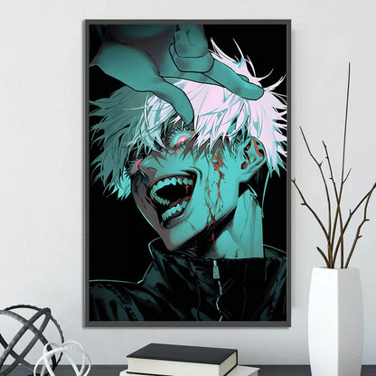 Jujutsu Kaisen Gojo Satoru Self-adhesive Poster Figures Home Decoration Anime Wallpaper Painting Wall Art Bedroom Cartoons Decor