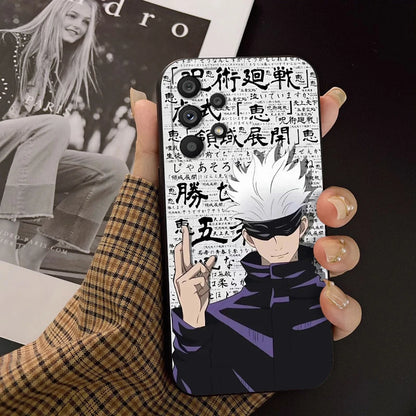 Jujutsu Kaisen Émotion K-kaisen Pour Samsung A53 A52 A33 A32 A51 A71 A21S A13 A73 A55 A22 A23 A35 A72 A54 A12 5G Noir TPU Étui de Téléphone