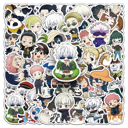 10/30/50pcs Cute Anime Jujutsu Kaisen Stickers Decals Laptop Diary Phone Fridge Scrapbook Decoration Kids Cartoon Sticker Toys