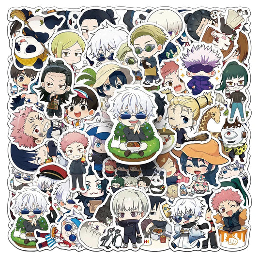 10/30/50pcs Cute Anime Jujutsu Kaisen Stickers Decals Laptop Diary Phone Fridge Scrapbook Decoration Kids Cartoon Sticker Toys