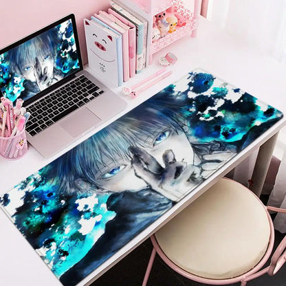 Jujutsu Kaisen Satoru Gojo Mouse Pad 90x40CM Non-slip Gaming Mousepad Gamer E-Sports Mouse Mat Mechanical Keyboard XXL Desk Mat
