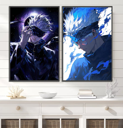 Jujutsu Kaisen Self-adhesive Poster Home Decoration Anime Figures Painting Wall Art Bedroom Cartoons Decor Gojo Satoru Wallpaper