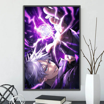 J-Jujutsu Gojo Satoru Self-adhesive Poster Painting Wall Art Bedroom Figures Home Decoration Cartoons Decor Anime Wallpaper