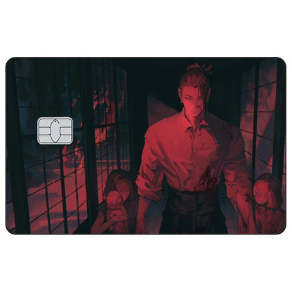 Jujutsu Kaisen Credit Card Skin Sticker Gojo Satoru Stickers for VISA JCB Mastercard and Other IC Bank Card Decoration Protect