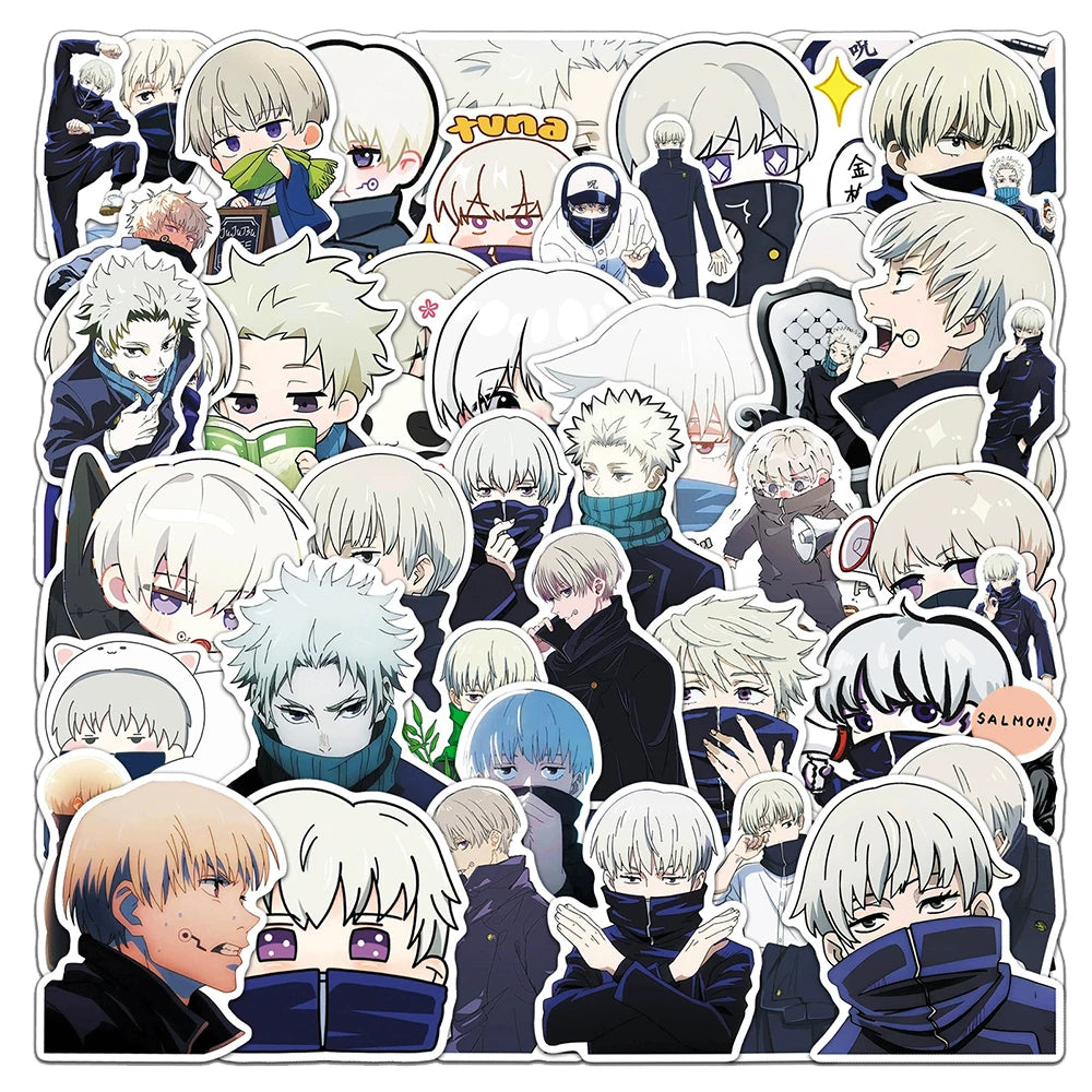 10/30/50pcs Jujutsu Kaisen Anime Stickers Manga Character Inumaki Toge Sticker DIY Helmet Bike Guitar Phone Cool Decals Packing