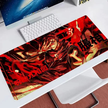 Gaming Mouse Pad Jujutsu Kaisen Choso Office Desk Cushion Computer Accessories Keyboard Table Mat Mousepad 90x40 Laptop Cushion