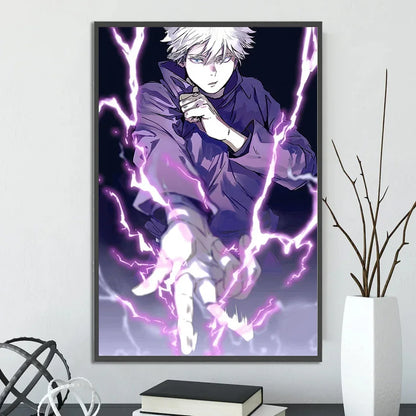 J-Jujutsu Anime Self-adhesive Poster Wallpaper Wall Art Print Gojo Satoru Home Decoration Modern Itadori Yuji Gift