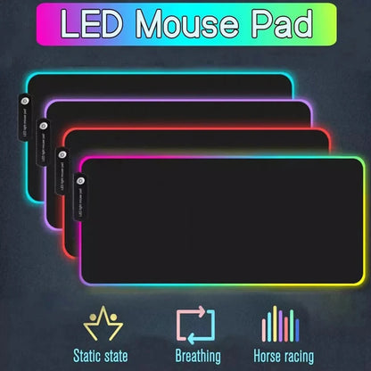 Anime Mouse Pad Mouse Mat Large Gojo Satoru Gaming Accessories Yuji Keyboard Desk Mat Jujutsu Kaisen RGB Led Backlight Mouse Pad