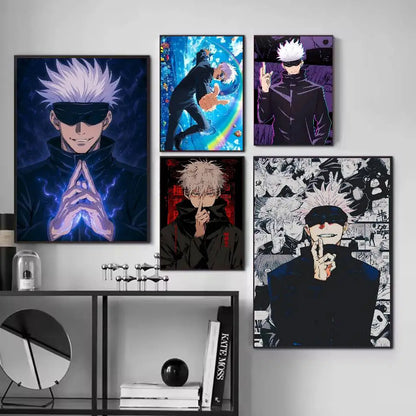 1PC Jujutsu Kaisen G-Gojo S-Satoru Poster  Self-adhesive Art Waterproof Paper Sticker Coffee House Bar Dorm Room Wall Decor