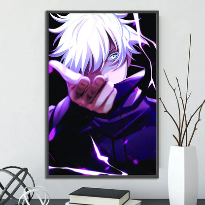 Jujutsu Kaisen Self-adhesive Poster Home Decoration Anime Figures Painting Wall Art Bedroom Cartoons Decor Gojo Satoru Wallpaper