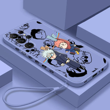 Coque de téléphone à motif de Jujutsu Kaisen pour Samsung Galaxy S25, S24, S21, S20, S23, S22 Ultra Plus FE 5G, motif corde gauche