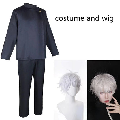 Gojo Satoru Cosplay Costume High School Uniform  Suit Halloween Costume Men Adult Gojo Satoru Full Set - Jujutsu Kaisen Merch - Free Shipping Buy Now