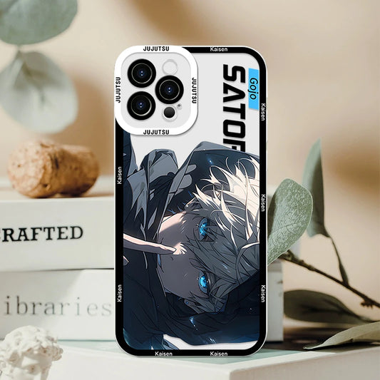 Coque de téléphone Jujutsu Kaisen Satoru Gojo Comics pour Samsung S25 S24 S23 S21 S20 Plus FE Note 20 Ultra Lite Clear Cover Anime Fundas
