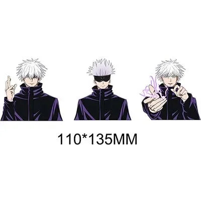 Jujutsu Kaisen Series Combination Complete Works 3D Gradient Car Stickers Anime Peripherals Suitable for Car Notebooks, Etc.
