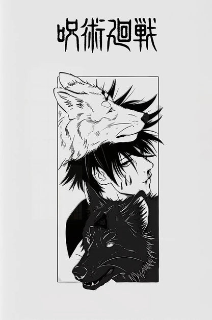 Modern Famous Bilibili Black and White Anime J-Jujutsu K-Kaisen Poster Canvas Paint Print Art Picture Home Room Wall Decor Gift