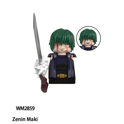 Jujutsu Kaisen Anime Cartoon Gojo Satoru Itadori Yuj Fushiguro Megumi Okkostu Yuta Building Blocks Mini Action Figures Kids Toy - Jujutsu Kaisen Merch - Free Shipping Buy Now