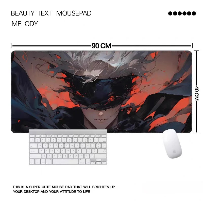 Animation Series of Jujutsu Kaisen E-sports Leather Mouse Pad Oversized Two-dimensional Gojo Satoru Game Keyboard Desktop Pad