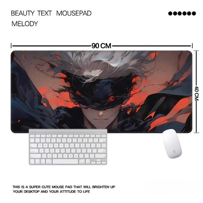 Animation Series of Jujutsu Kaisen E-sports Leather Mouse Pad Oversized Two-dimensional Gojo Satoru Game Keyboard Desktop Pad