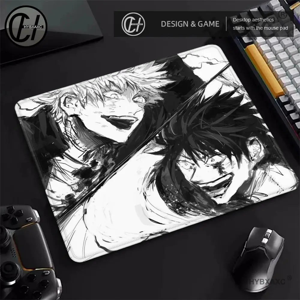 Japan Anime Mouse Pad Laptop 45×40 Black And White Desk Mat PC J-jujutsu K-kaisen Manga Mousepad XS Satoru Gojo Keyboard Rug Mat