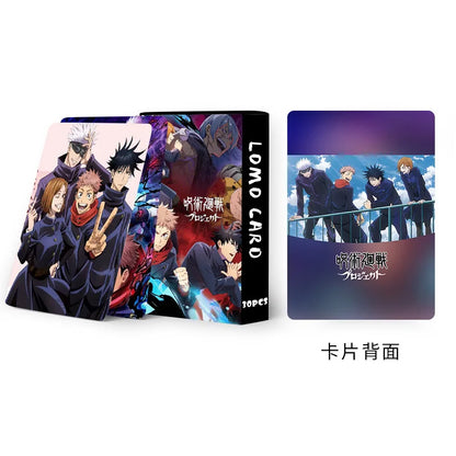 30 Pcs Commemorative Card Jujutsu Kaisen Gojou Satoru Inumaki Toge Anime Cosplay Animation LOMO Card High-Definition Cards