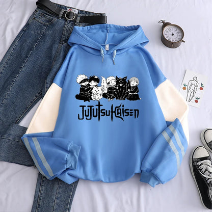 Anime Jujutsu Kaisen Hoodie Kawaii Gojo Satoru Graphic Hoodie Autumn Winter Plus Size Hoodies 2023 Hot Manga Print Sweatshirts - Jujutsu Kaisen Merch - Free Shipping Buy Now