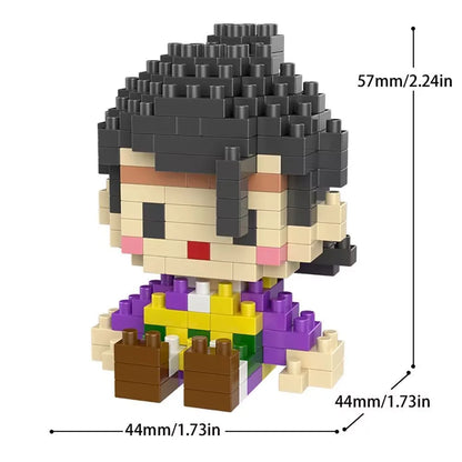 JX – Mini figurine Jujutsu, Micro bloc de construction, Kaisen Anmie, périphériques Gojo Satoru, bricolage, Statue d'épissure, poupée Fushiguro Megumi