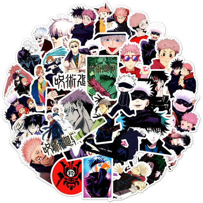50PCS Jujutsu Kaisen Stickers Decals for Phone Laptop Notebook Suitcase Guitar DIY Cartoon Aesthetic Stickers