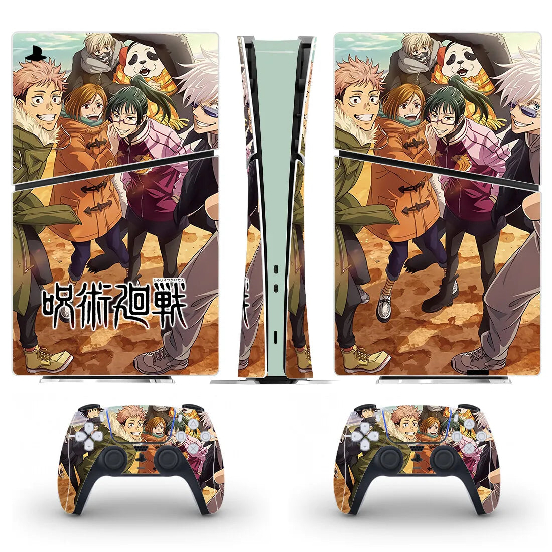 Anime Jujutsu Kaisen Gojo PS5 Slim Digital Skin Sticker Protector Decal Cover for Console Controller PS5 Slim Sticker Vinyl
