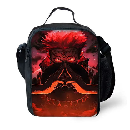 Sac à dos d'école Anime J-Jujutsu Kaisen pour enfant avec sacs à déjeuner, trousses à crayons, sacs d'école pour garçons et filles, meilleur cadeau