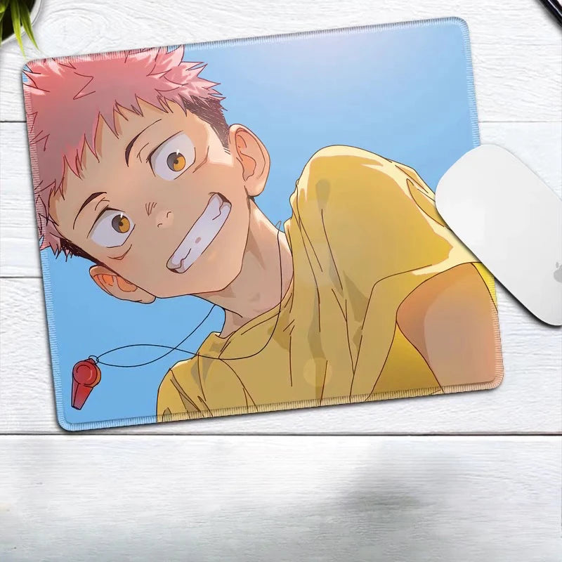 Premium Anime Jujutsu Kaisen Gojo Satoru Leather Mouse Pad Ryomen Sukuna Fushiguro Megumi E-sports Table Mat Small Keyboard Pad