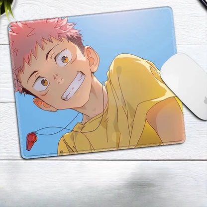 Premium Anime Jujutsu Kaisen Gojo Satoru Leather Mouse Pad Ryomen Sukuna Fushiguro Megumi E-sports Table Mat Small Keyboard Pad