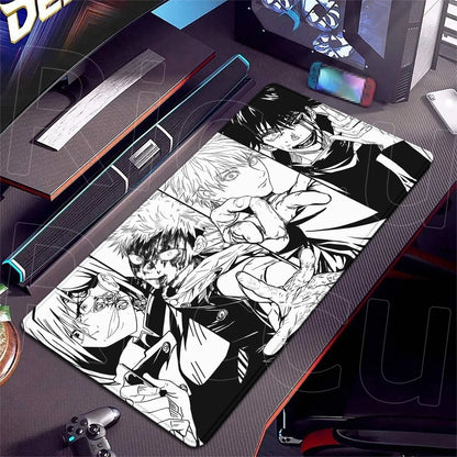 HD XXL Ryomen Sukuna 400x900mm Black Anime Jujutsu Kaisen Mouse Pad Gojo Satoru MousePad Computer Gaming PC Accessories Desk Mat