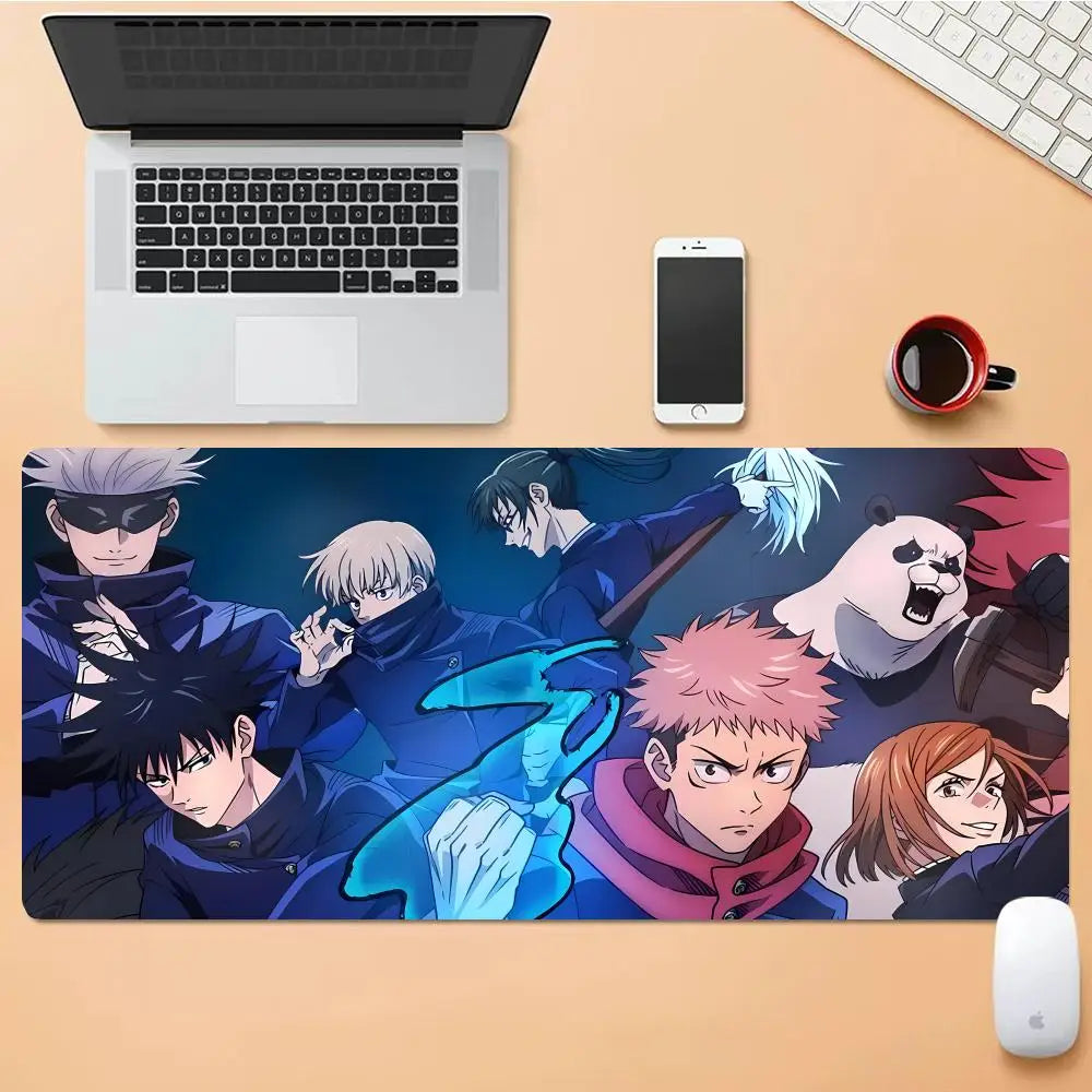 Anime Jujutsu Kaisen Mouse Pad Large keyboard Mouse Desk Pad Non-Slip Rubber Gaming Mouse Pad Laptop Mouse Carpet HYBXXC