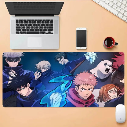 Anime Jujutsu Kaisen Mouse Pad Large keyboard Mouse Desk Pad Non-Slip Rubber Gaming Mouse Pad Laptop Mouse Carpet HYBXXC